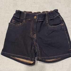 Hanna Andersson Organic Cotton Denim Ruffle Waist Shorts (Size 120 cm, US 6-7)